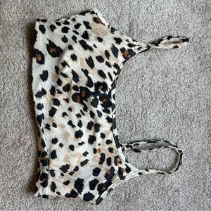 Aerie Leopard Swimsuit Top size medium